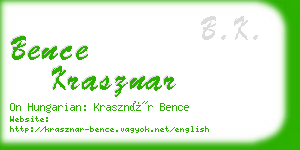 bence krasznar business card